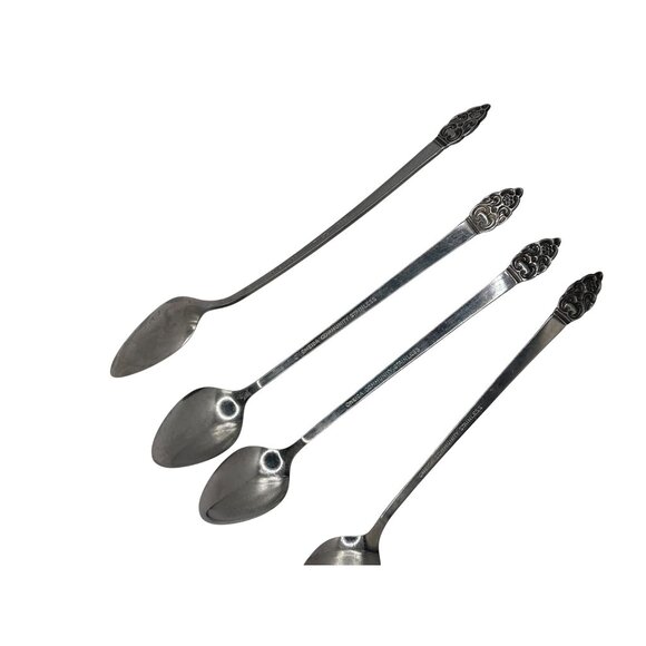 Oneida Vinland Stainless Steel Iced Tea Spoons Set Of 4 - Picture 5 of 5